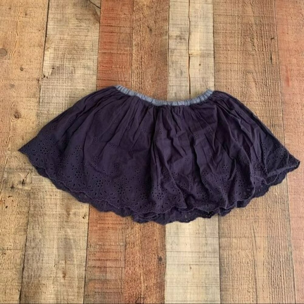 Oshkosh B’gosh Girls Size 5T Navy Blue Eyelet Lace Skirt